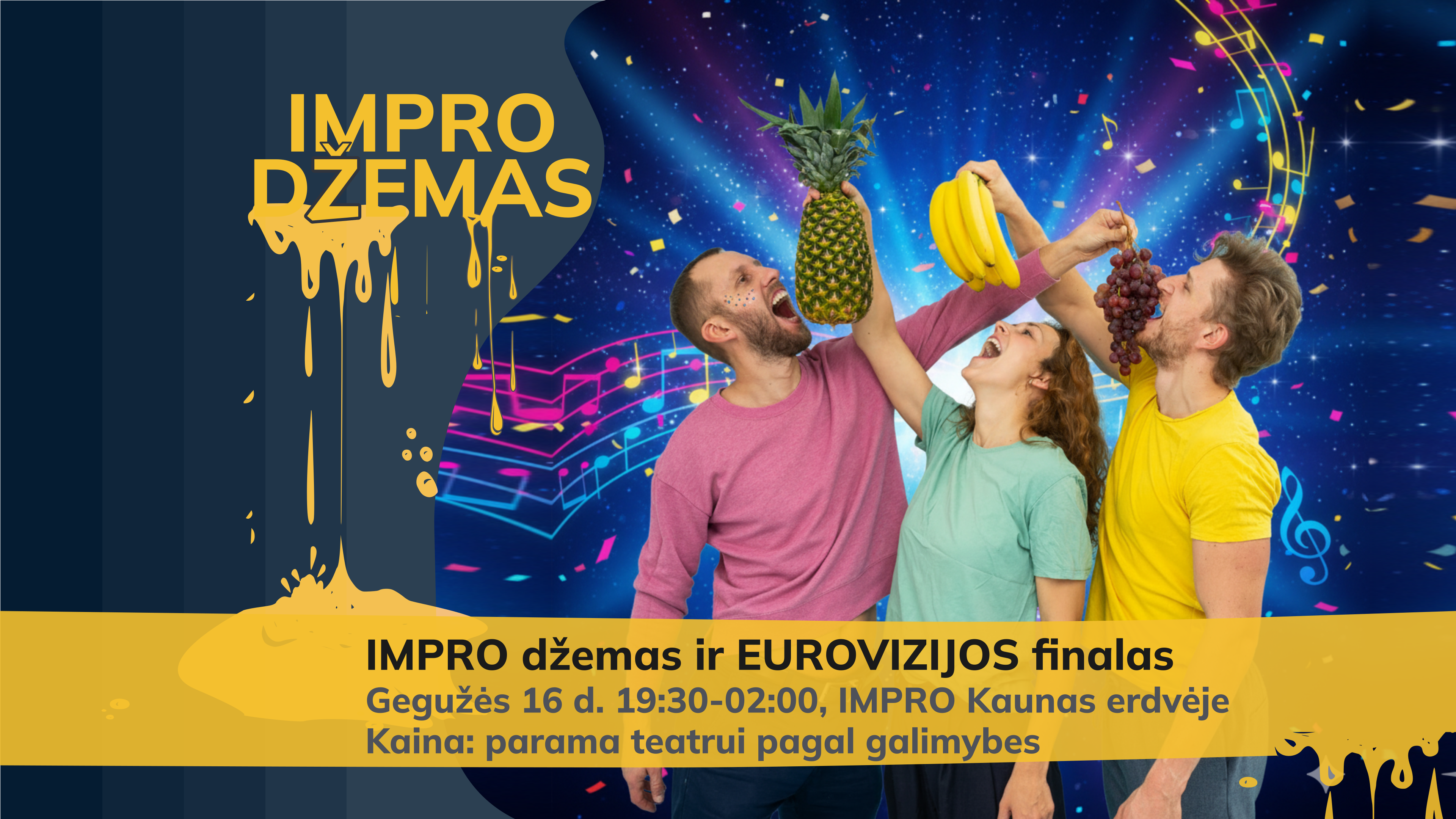 Gegužės 16 d. IMPRO džemas ir EUROVIZIJOS finalas